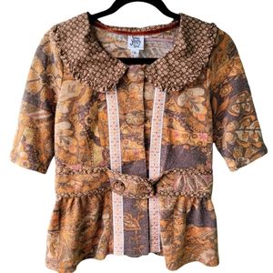 Ivy Jane orange and brown top